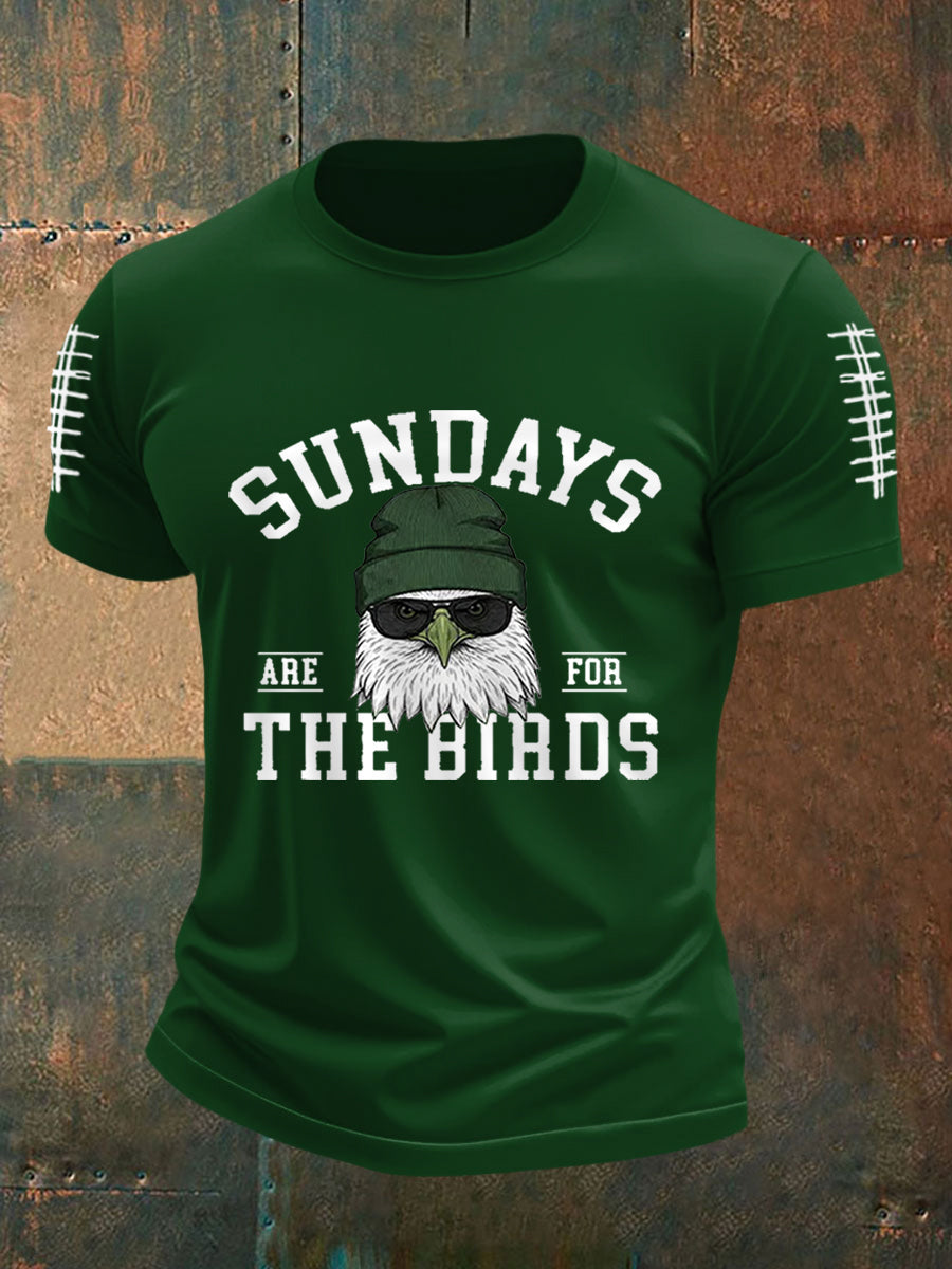 Los domingos de los hombres son para los pájaros amantes del fútbol Gameday Casual Tee