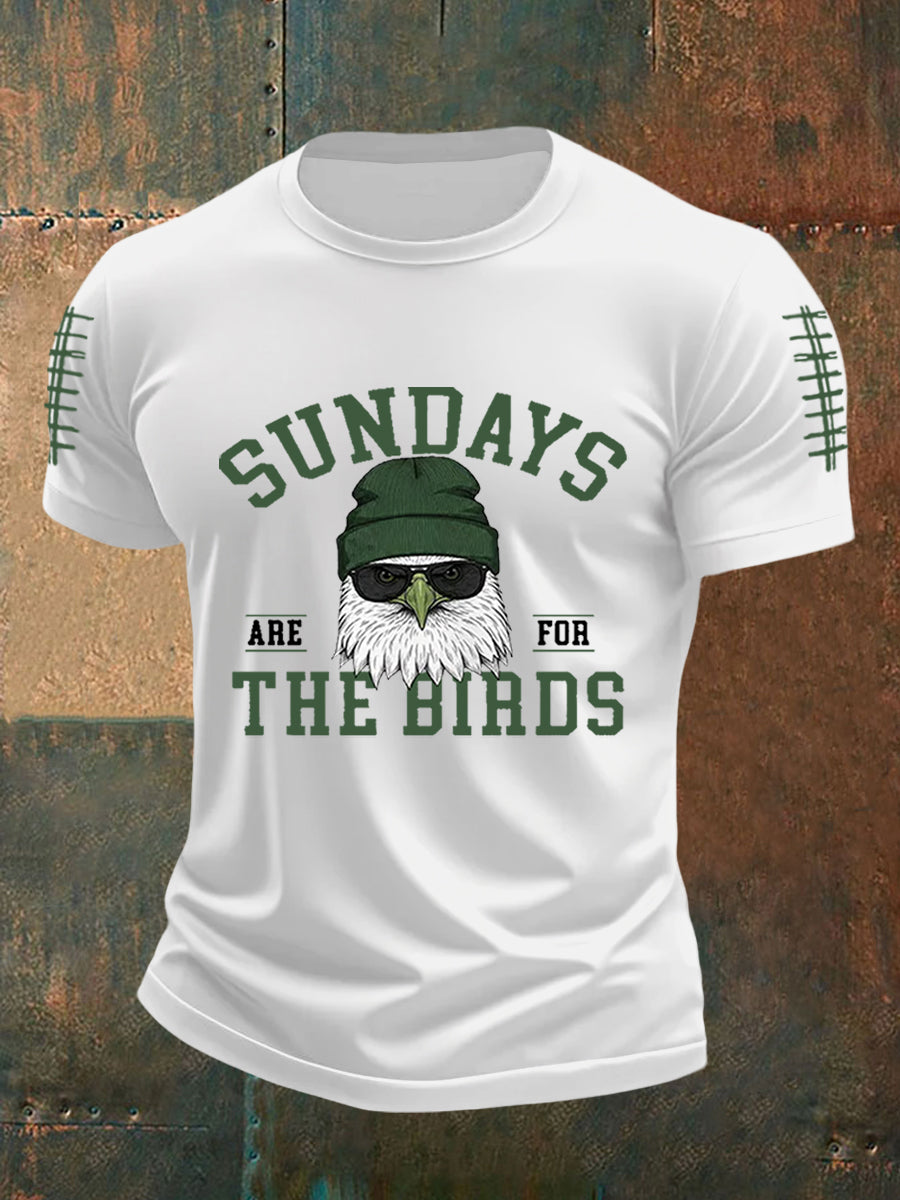 Los domingos de los hombres son para los pájaros amantes del fútbol Gameday Casual Tee