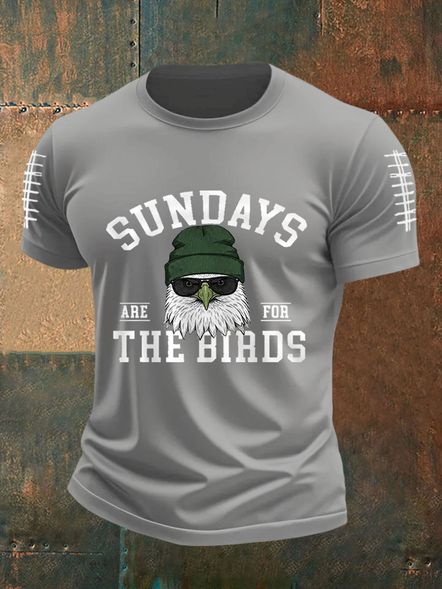 Los domingos de los hombres son para los pájaros amantes del fútbol Gameday Casual Tee