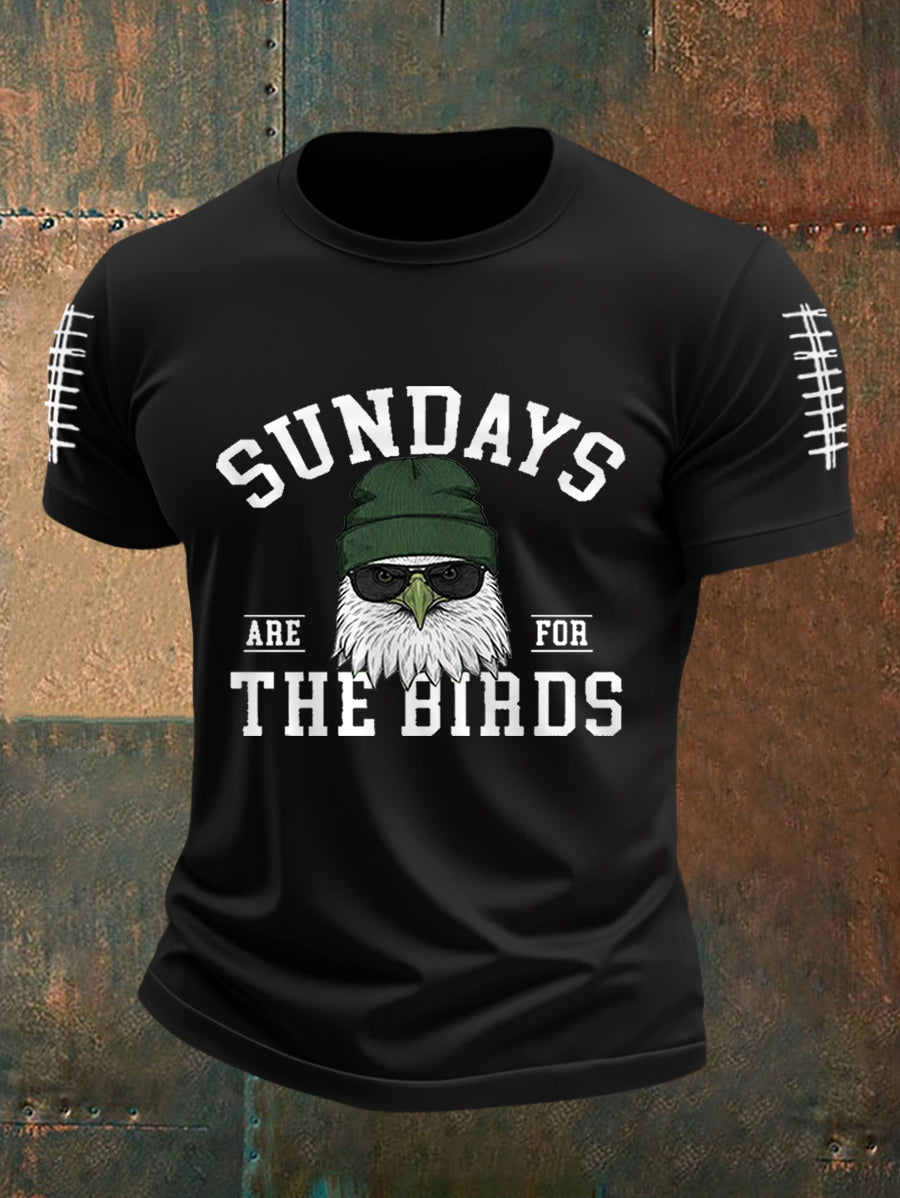 Los domingos de los hombres son para los pájaros amantes del fútbol Gameday Casual Tee
