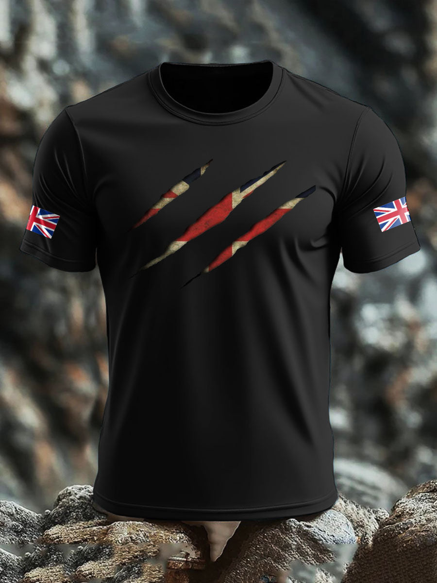 Camiseta de hombre UK Flag Skull Printed