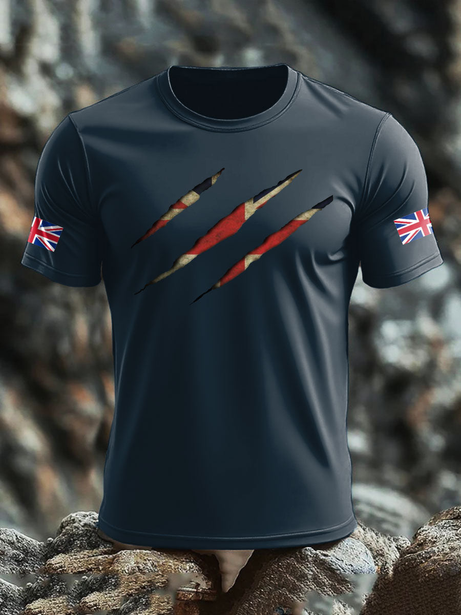 Camiseta de hombre UK Flag Skull Printed