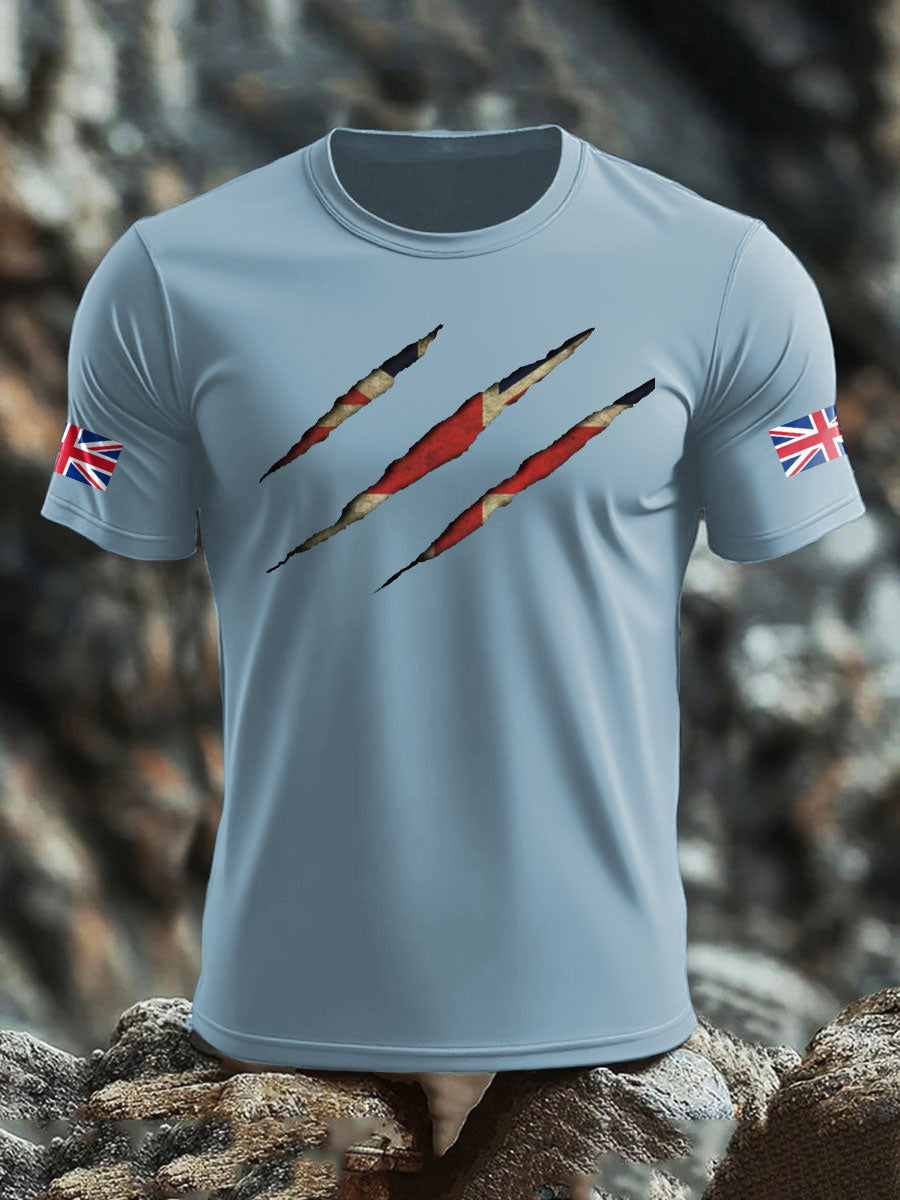 Camiseta de hombre UK Flag Skull Printed