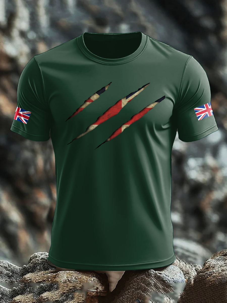 Camiseta de hombre UK Flag Skull Printed