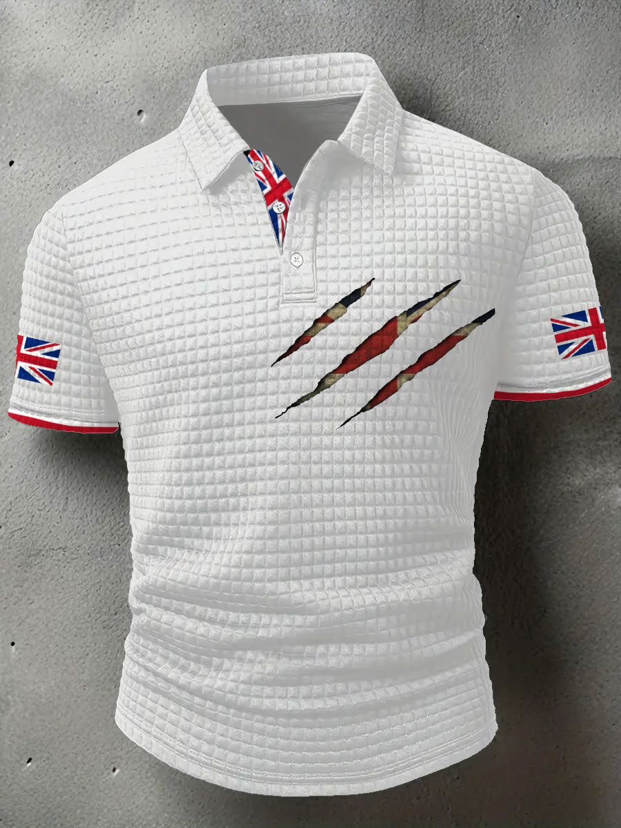 Hombres UK Flag Art Impreso Casual Tops