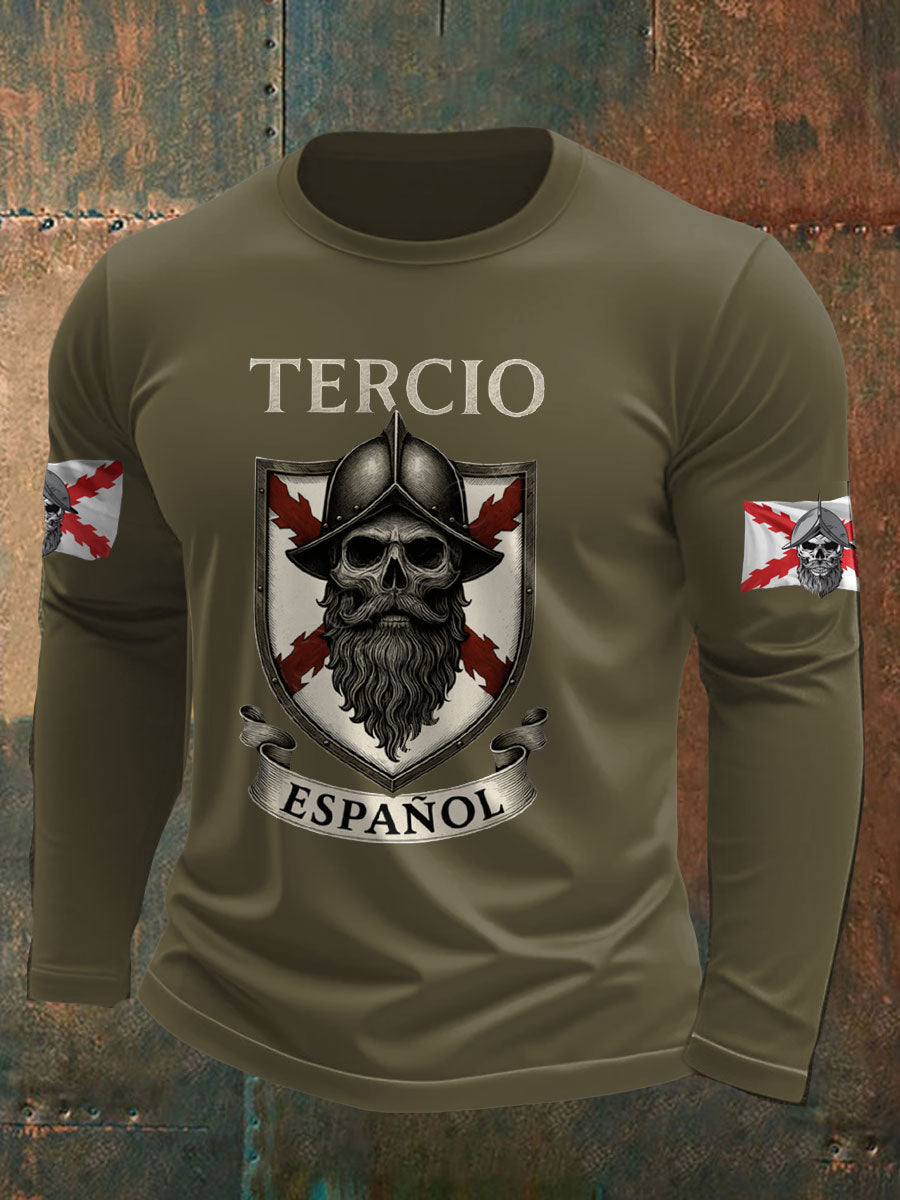 Cruz de España de Borgoña Tercio de los hombres imprimió la camiseta