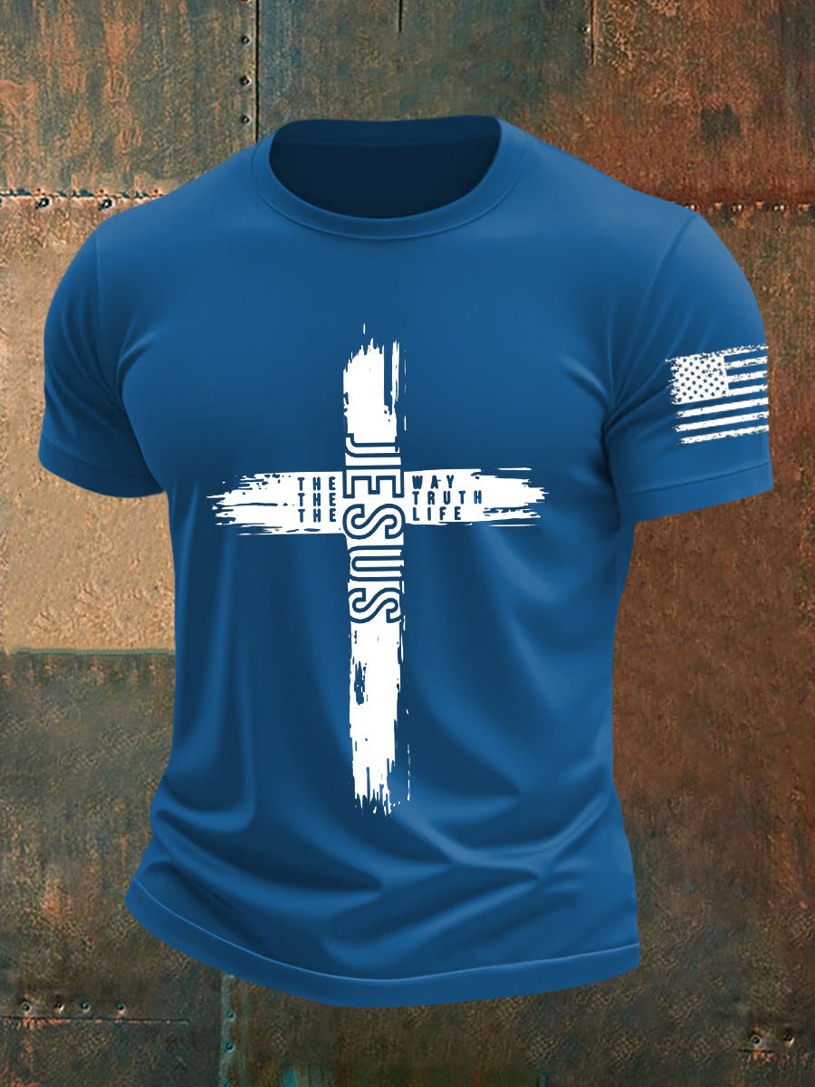 Hombres el camino la verdad la vida Jesús camisa John 14 6 camiseta cristiana de manga corta