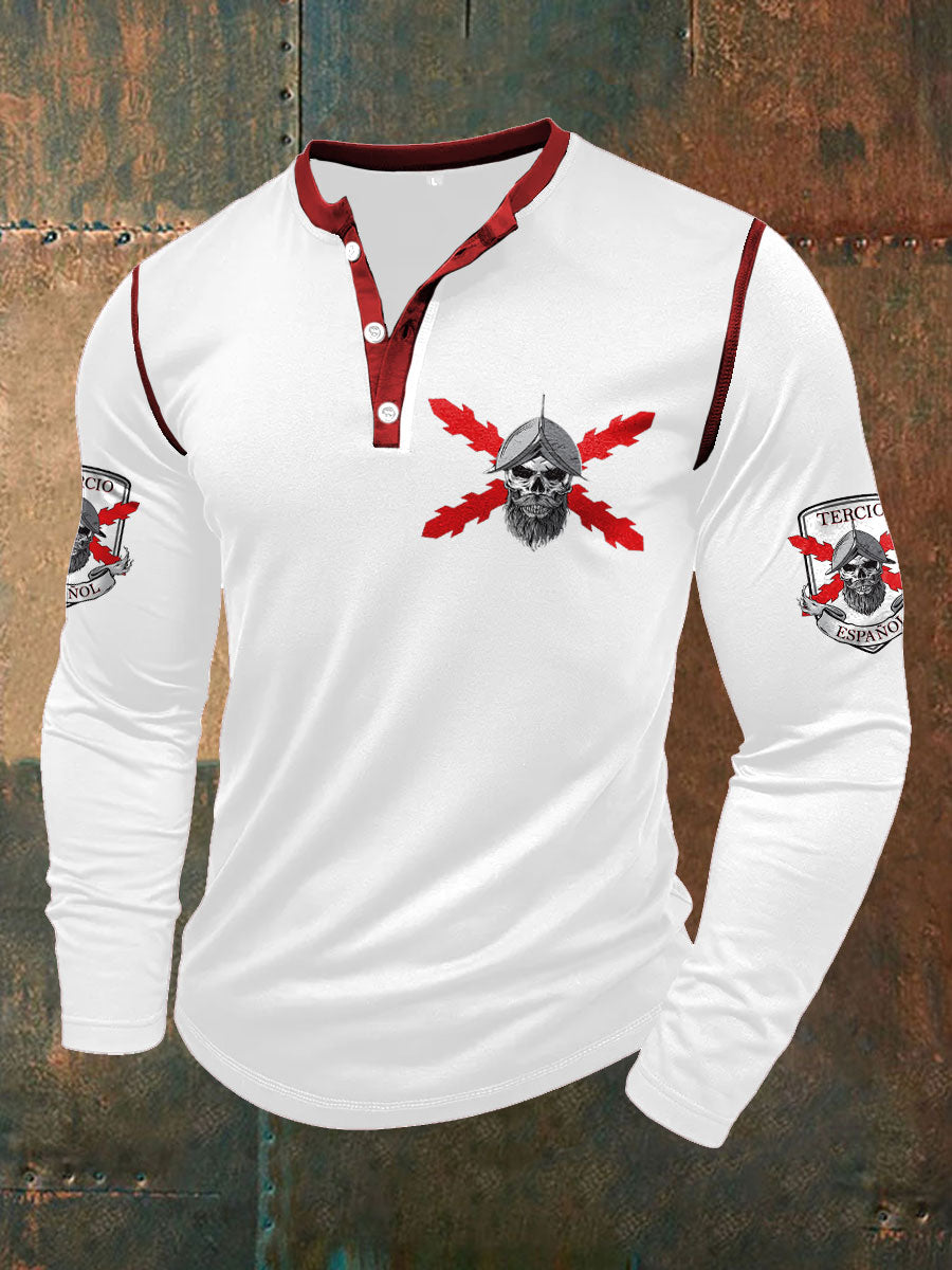 Cruz de los hombres de Borgoña Arte Tercio Impreso Casual Tops