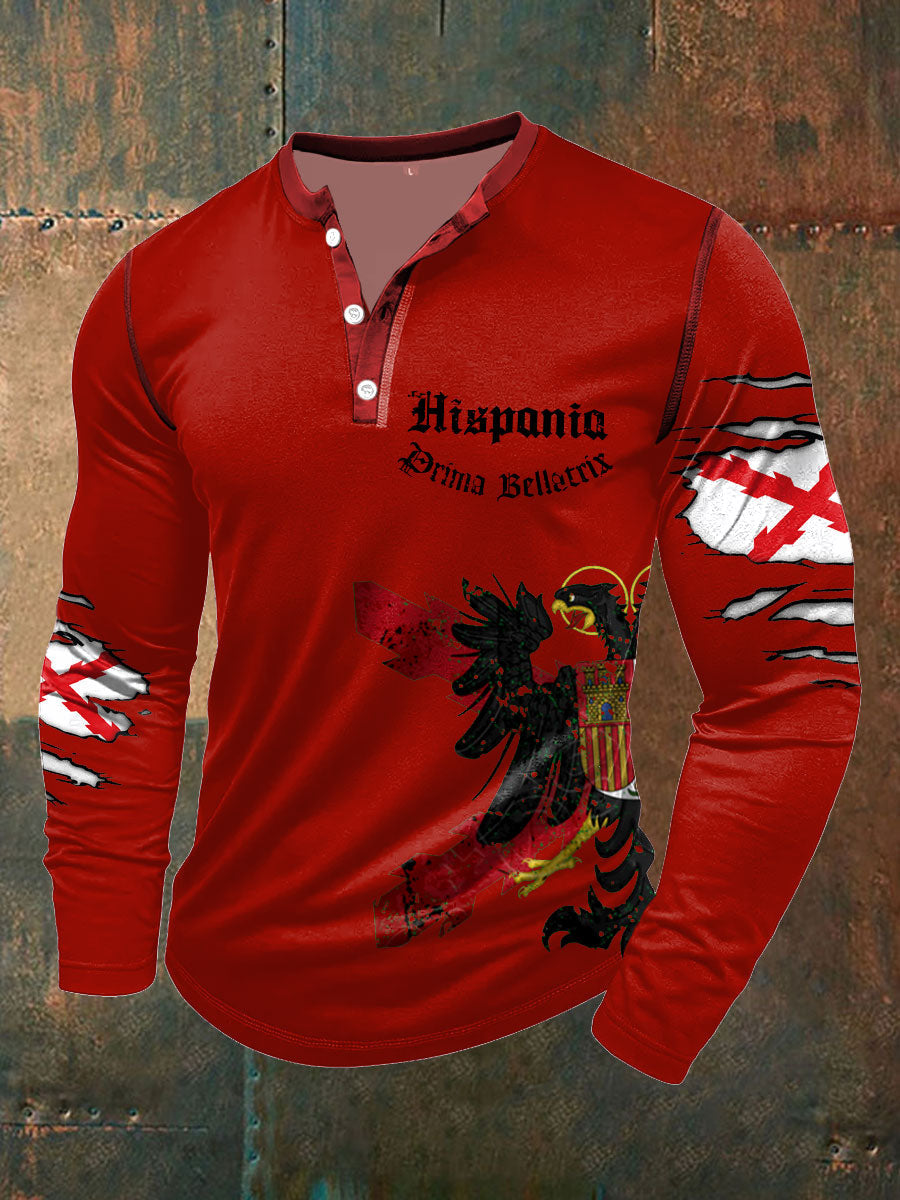 Cruz de los hombres de Borgoña Arte Tercio Impreso Casual Tops