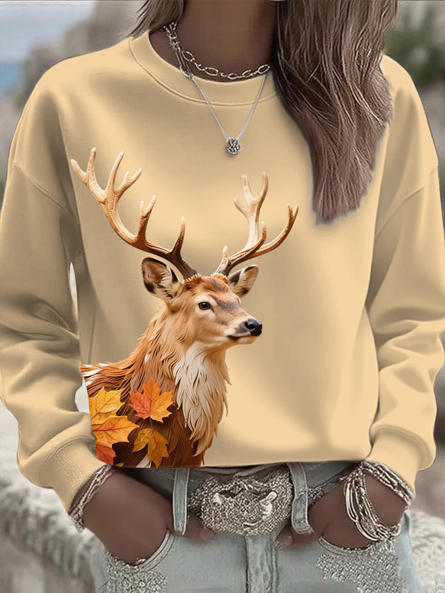 Sudadera regular de otoño para mujer