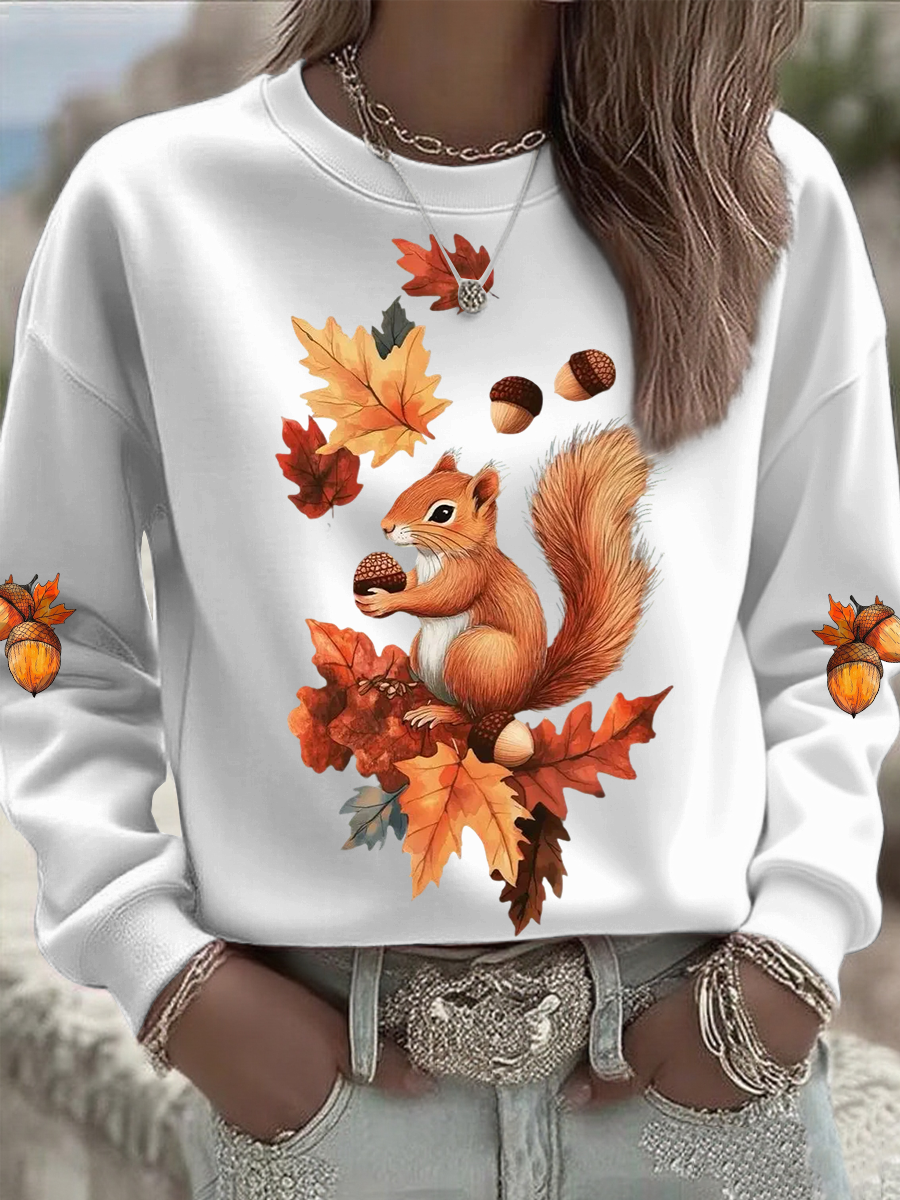 Sudadera regular de otoño para mujer