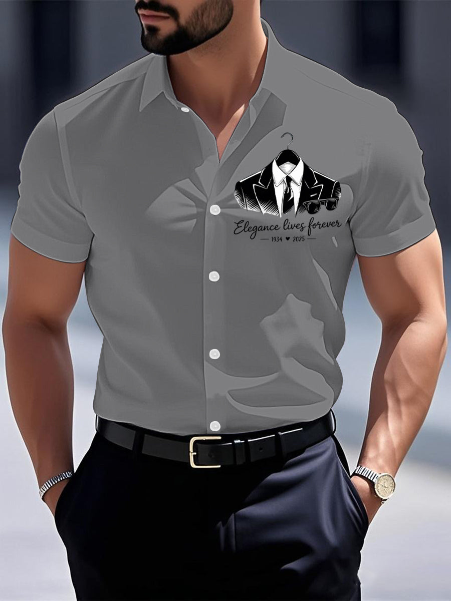 Camisa de manga corta para hombre Elegance Lives Forever