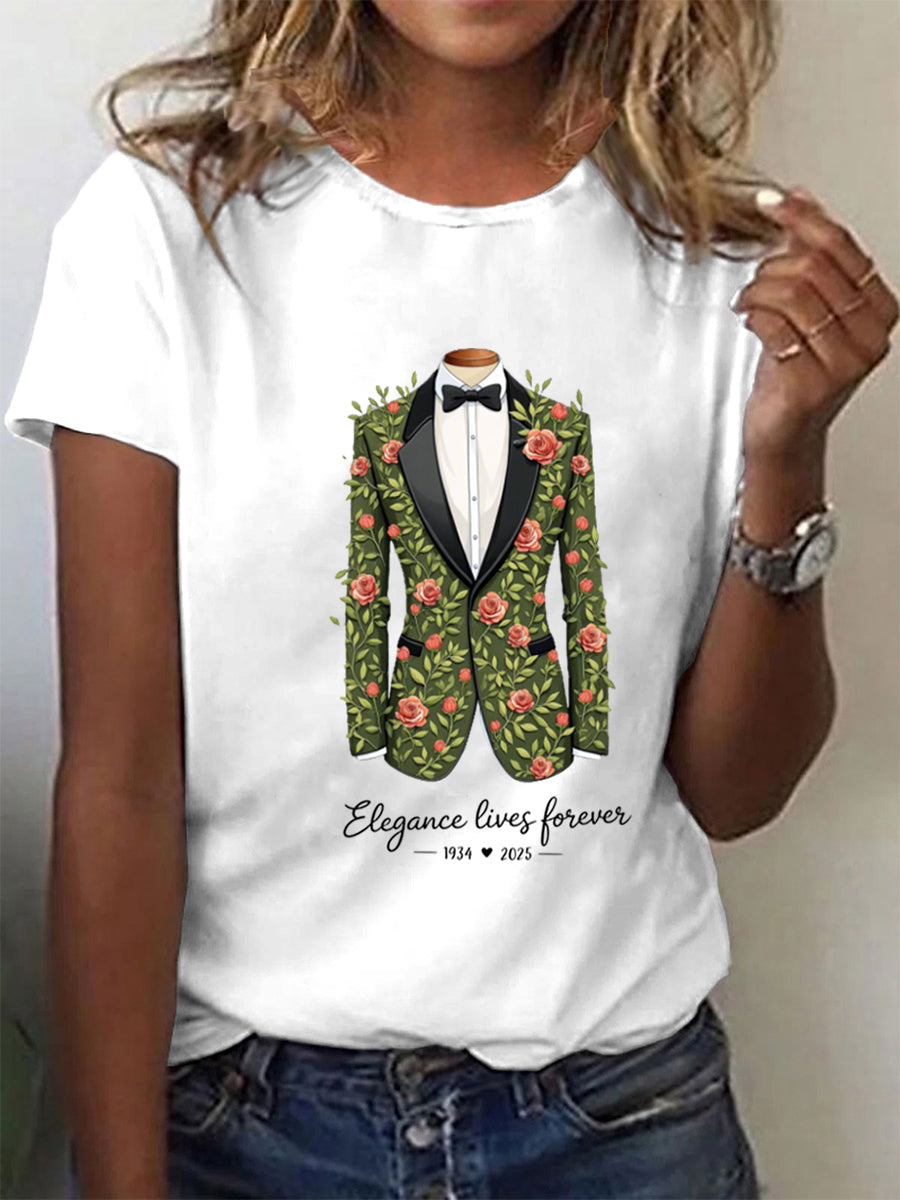 Camiseta de homenaje floral para mujer