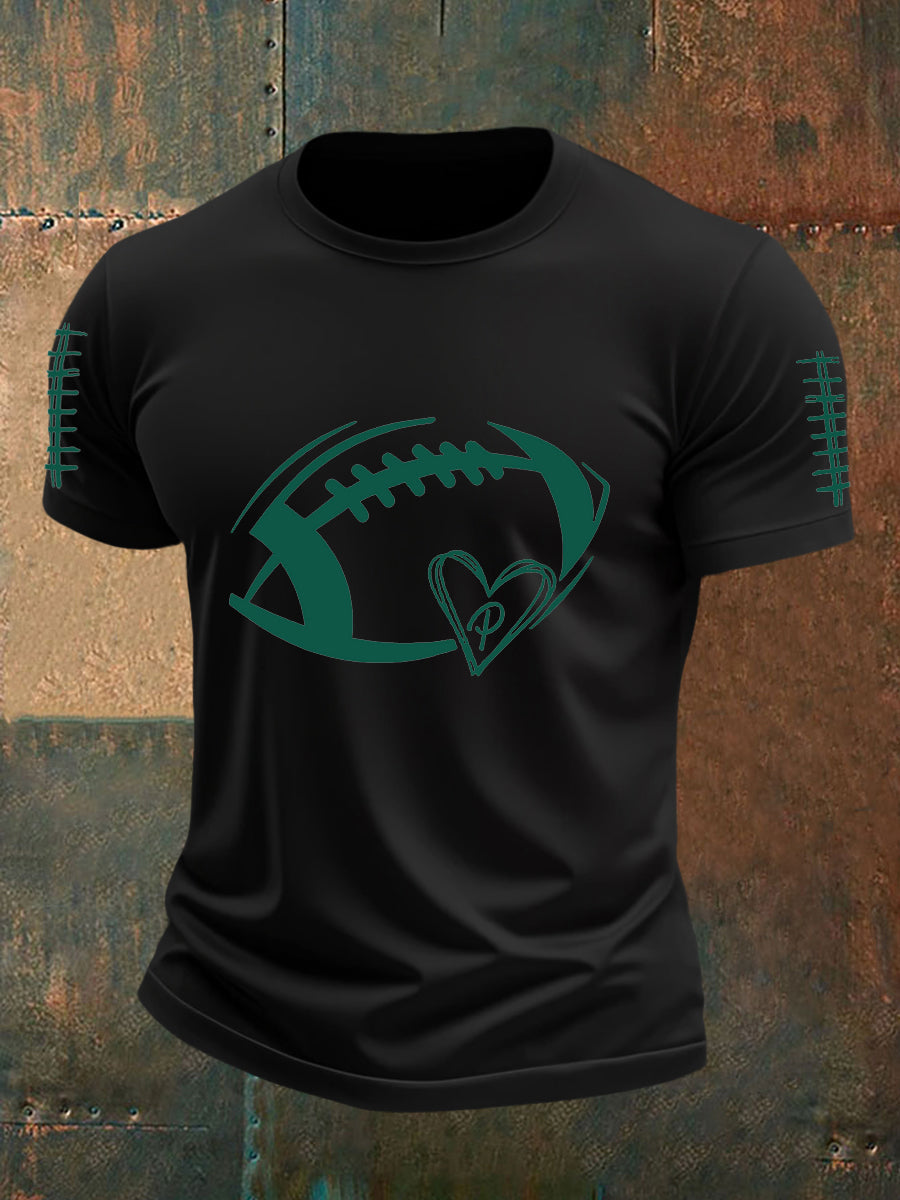 Camiseta de manga corta casual para hombre Football Fans Lovers Gameday