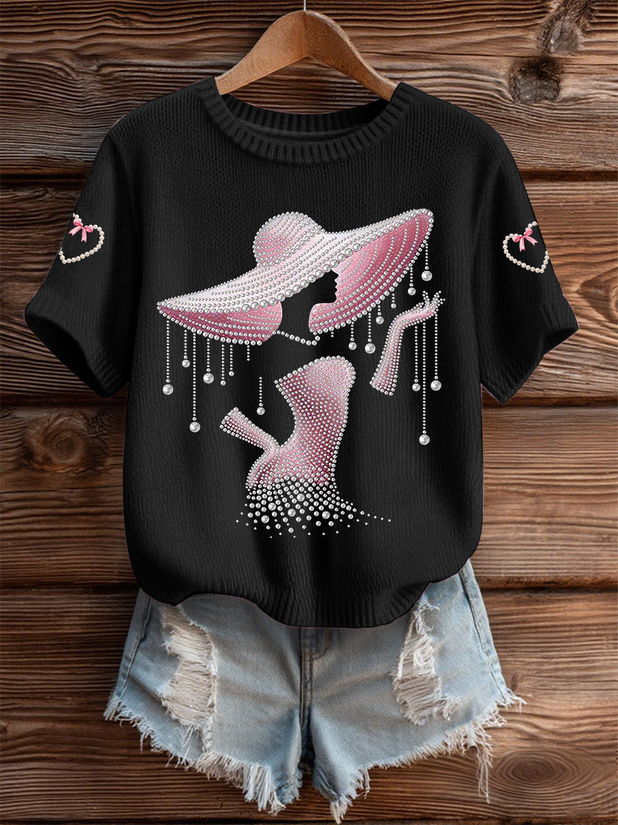 Camiseta de manga corta de la conciencia del cáncer de pecho de las mujeres