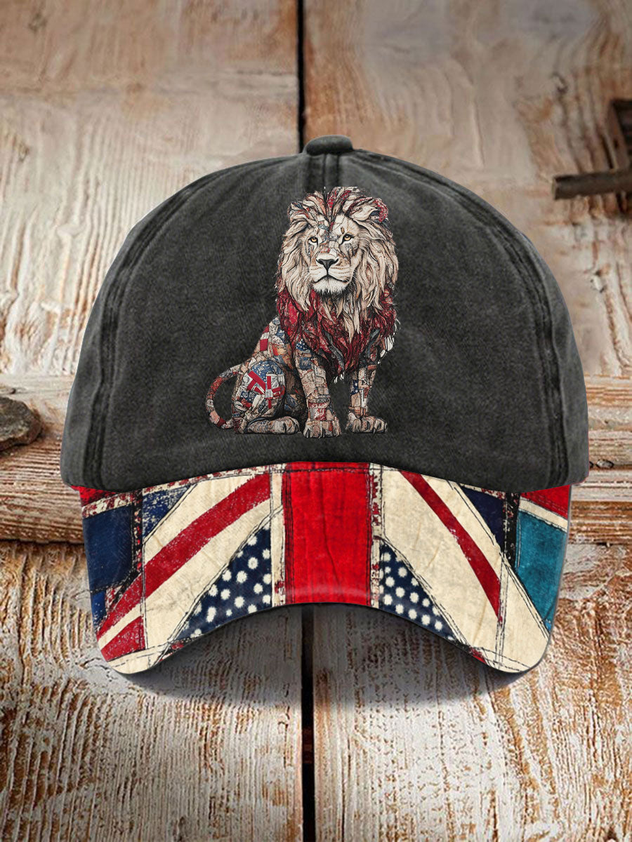 Unisex UK Flag Art Lion Impreso Sombrero
