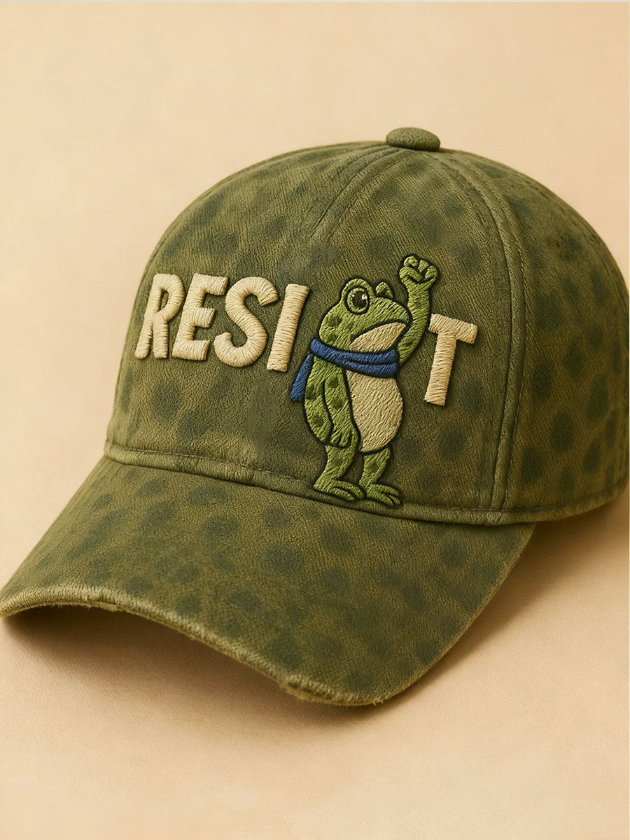 Unisex Portland Frog Resist Print Sombrero