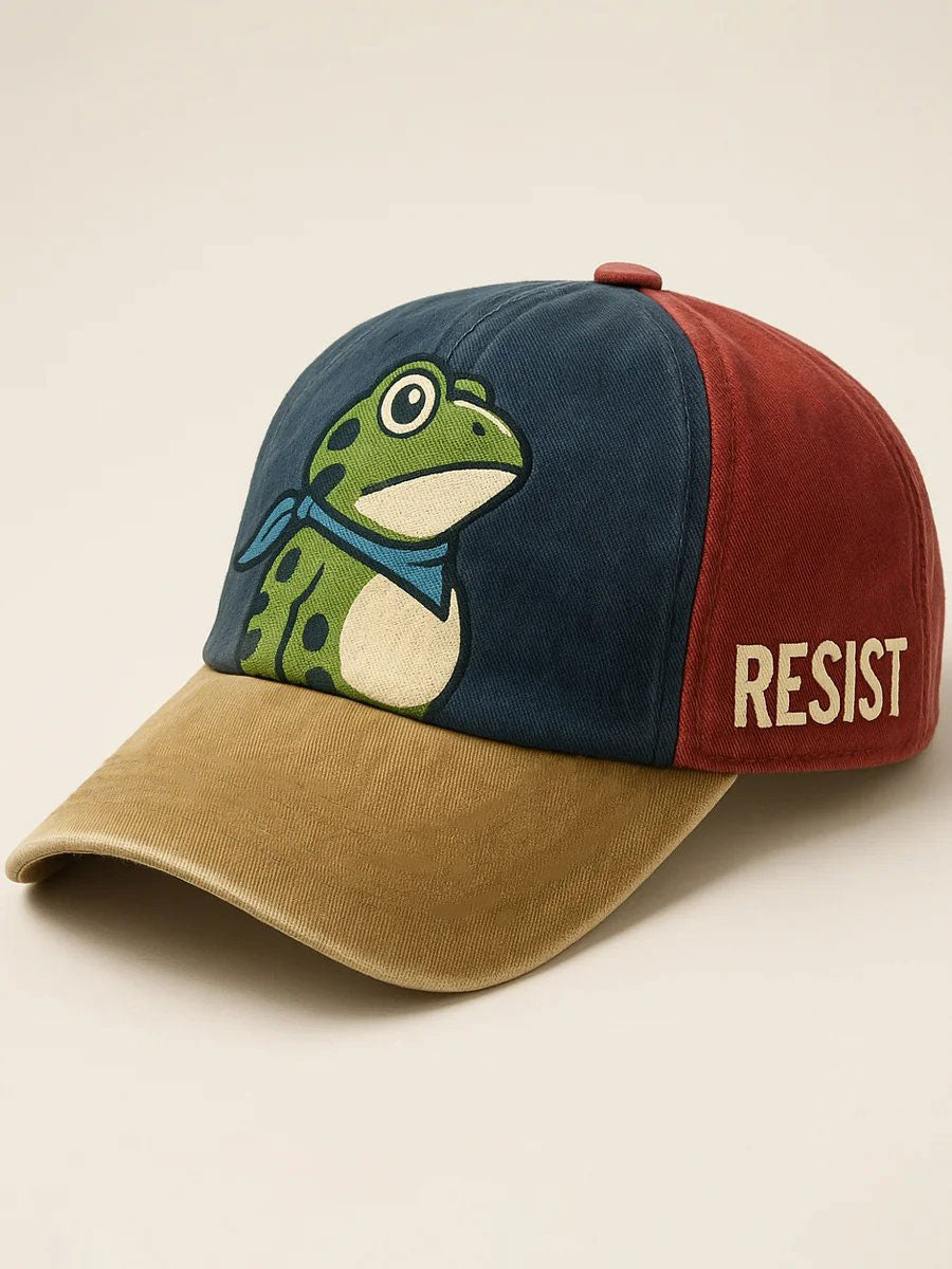 Unisex Portland Frog Resist Print Sombrero