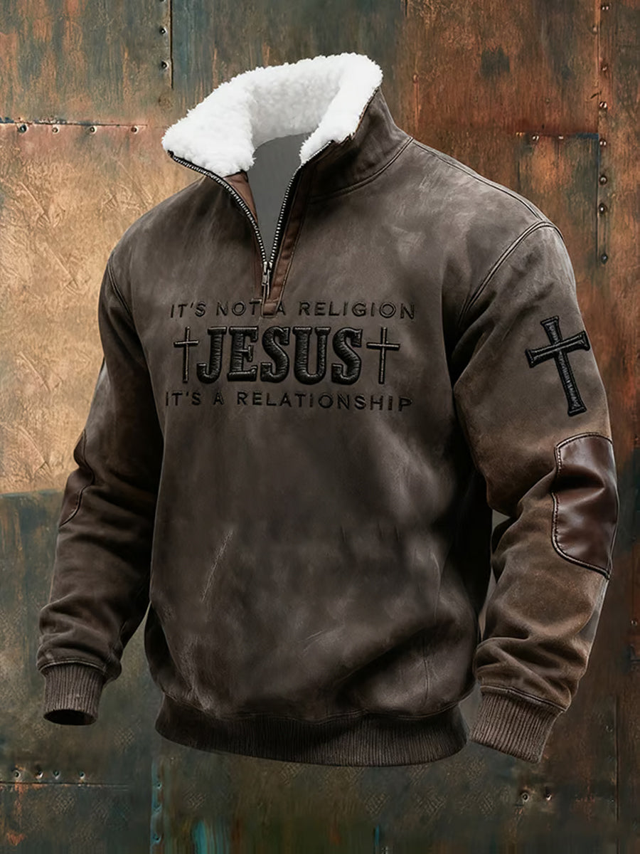 Sudadera Casual Vintage Art Faith para hombre