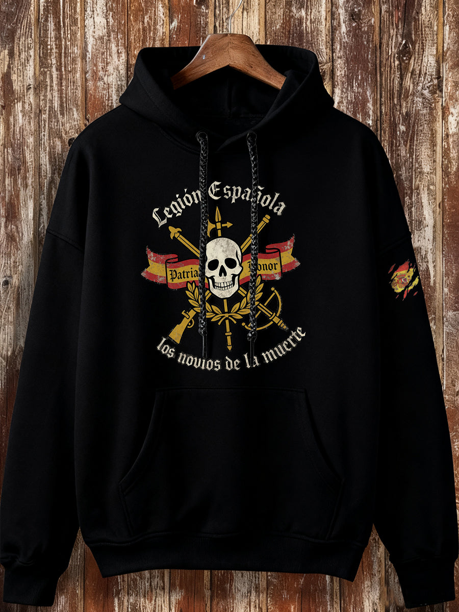 Sudadera con capucha casual de moda retro de los hombres