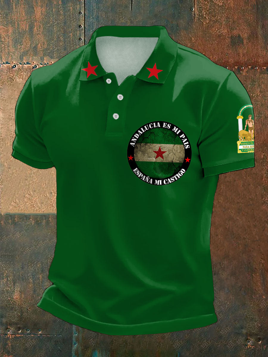 Tops Casual de Hombre España Andalucía Orgulloso Impreso