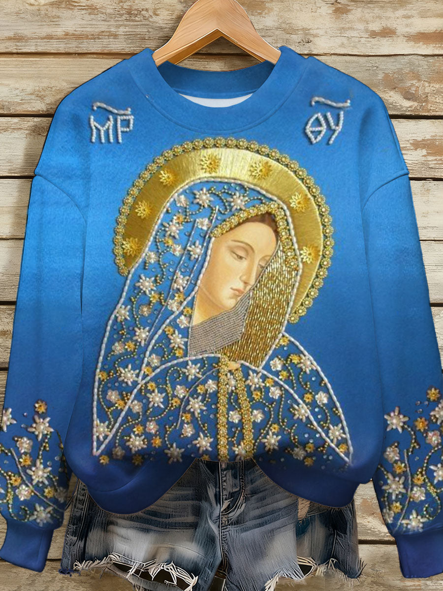 Camiseta impresa arte de la Virgen María de las mujeres