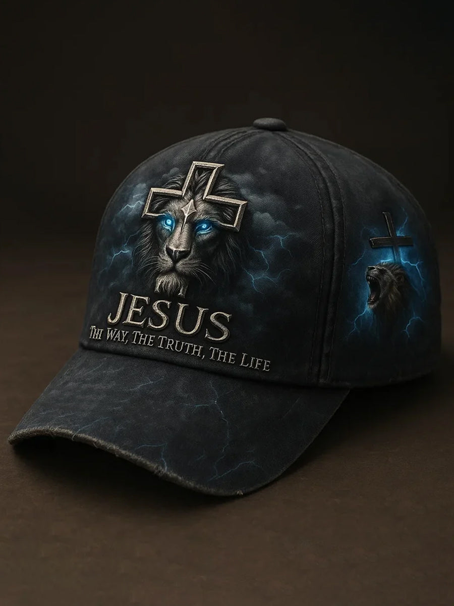 Unisex Jesus The Way The Truth The Life Lion Print Sombrero