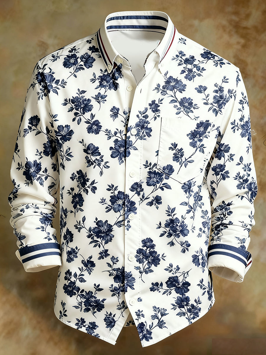 Camisa cómoda del estilo del negocio de la impresión retro del arte abstracto de los hombres