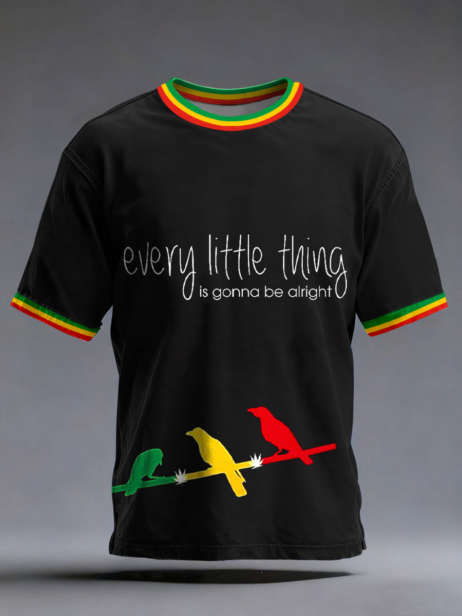 Camiseta con estampado Every Little Thing Is to Be Alright para hombre