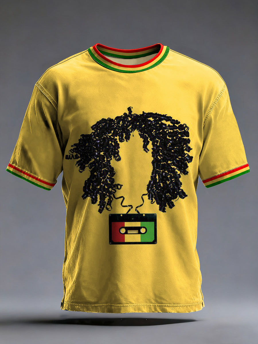 Camiseta inspirada en la música del reggae de los hombres