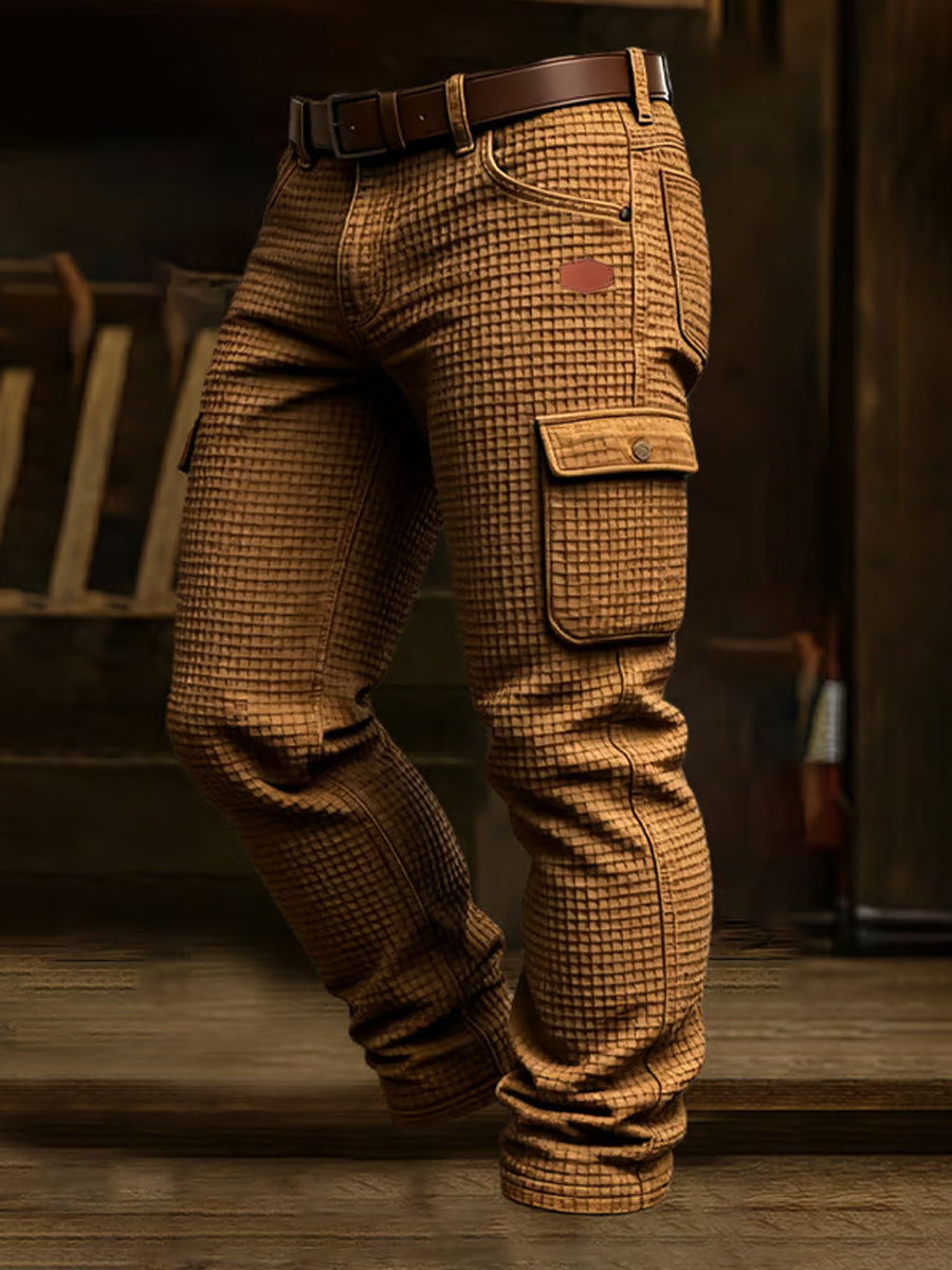 Pantalones casuales del trabajo del estilo del negocio retro de los hombres