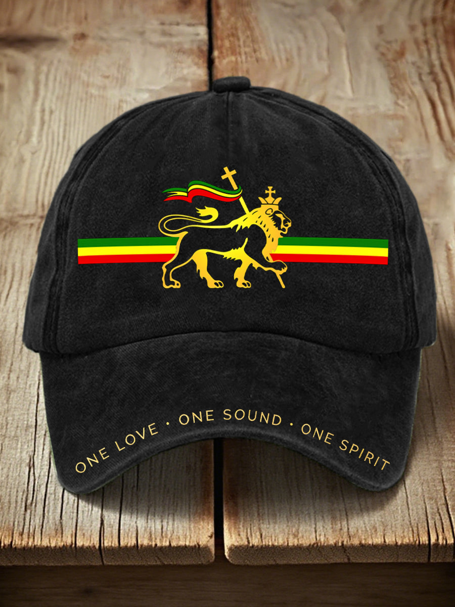Unisex Reggae Inspired Lion Print Sombrero