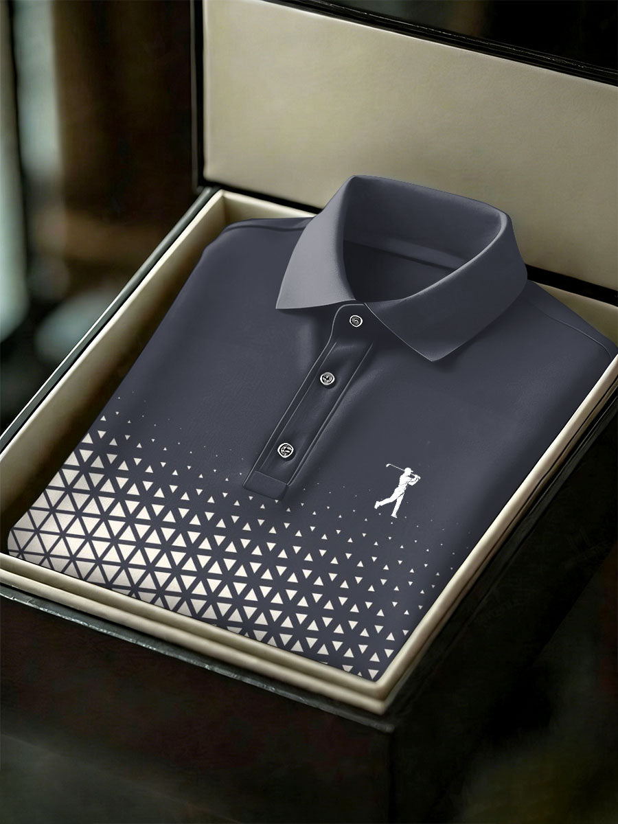 Polo casual impreso del estilo del negocio de la vendimia de los hombres Camisa