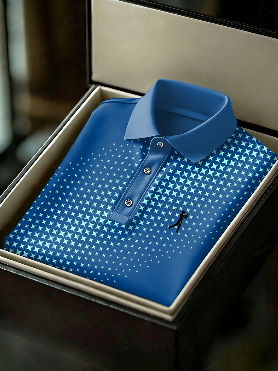 Polo casual impreso del estilo del negocio de la vendimia de los hombres Camisa