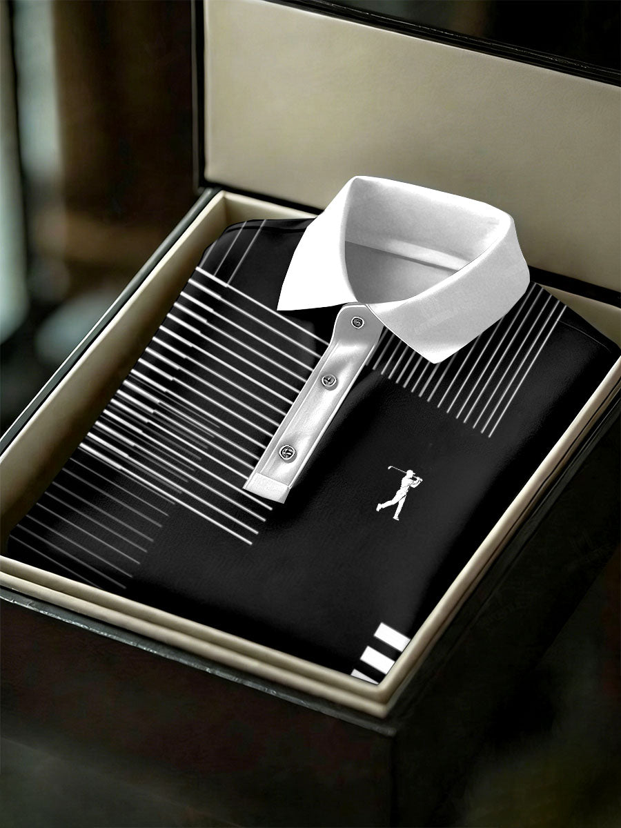 Polo casual impreso del estilo del negocio de la vendimia de los hombres Camisa