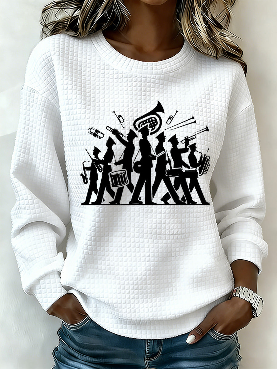 Sudadera de manga larga conmemorativa con estampado de carnaval español para mujer