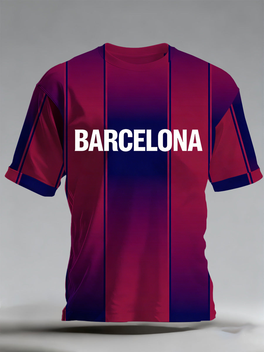 Camiseta británica del fan del fútbol de Barcelona de los hombres con diseño impreso