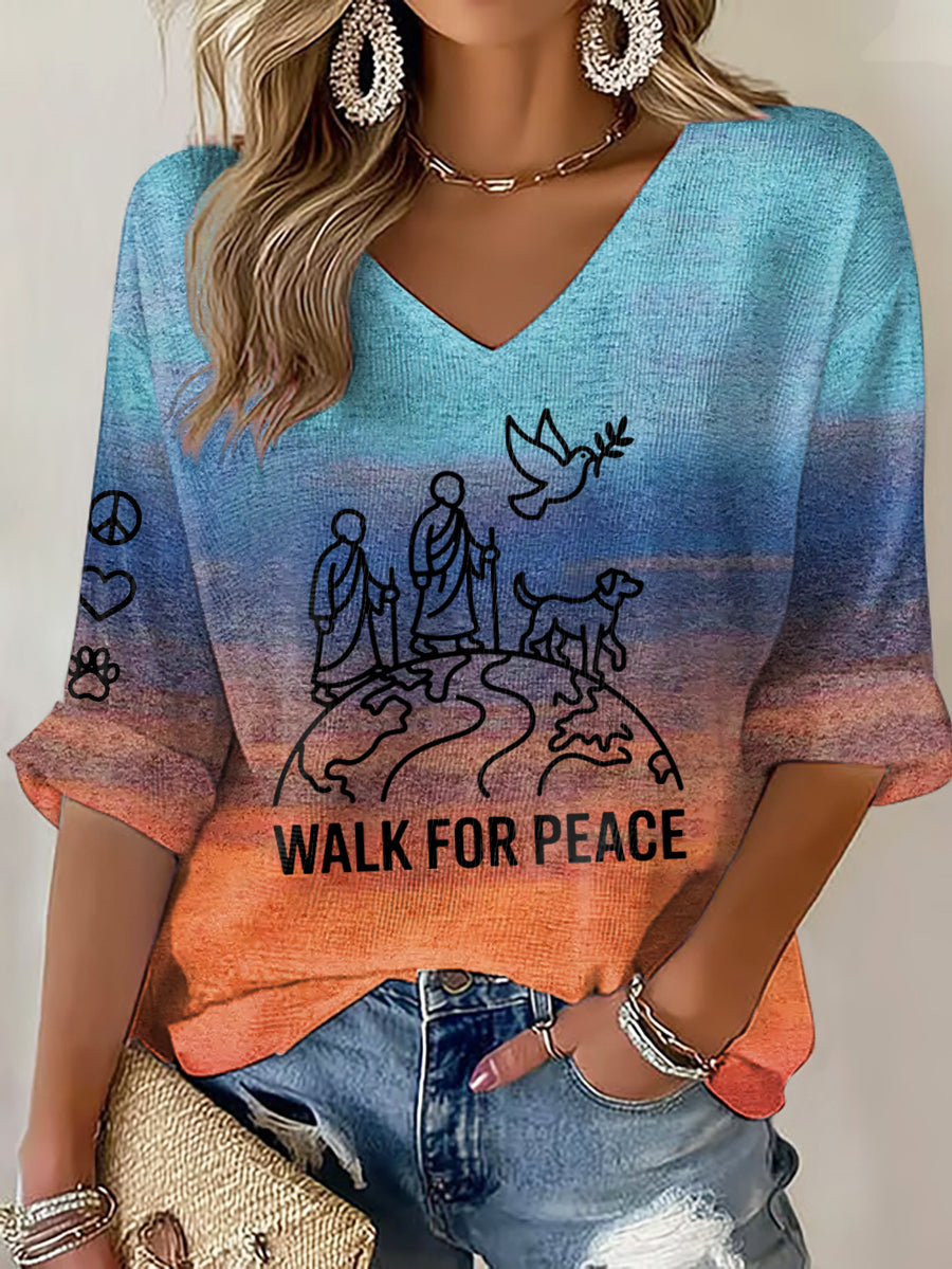 Camiseta para mujer Walk For Peace Waffle