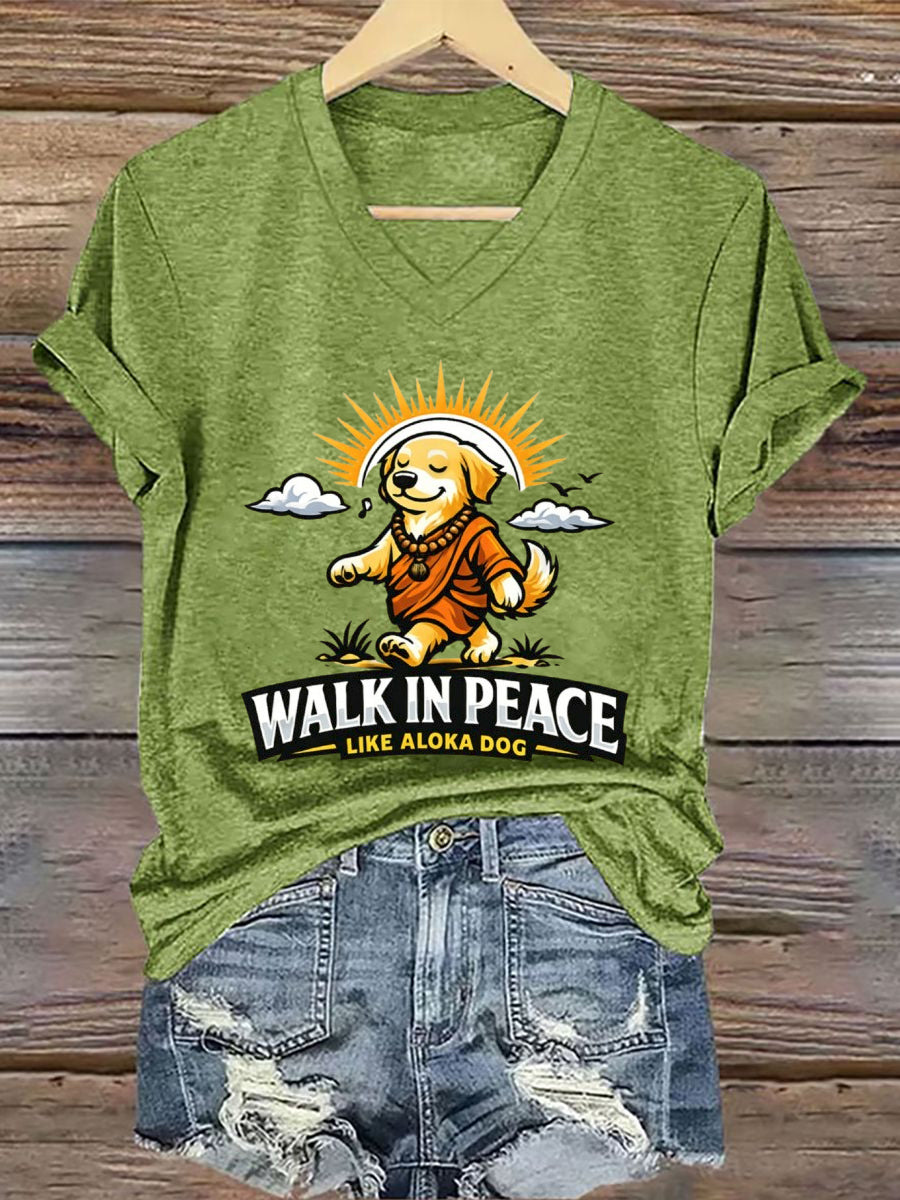 Camiseta de manga corta para mujer Walk For Peace
