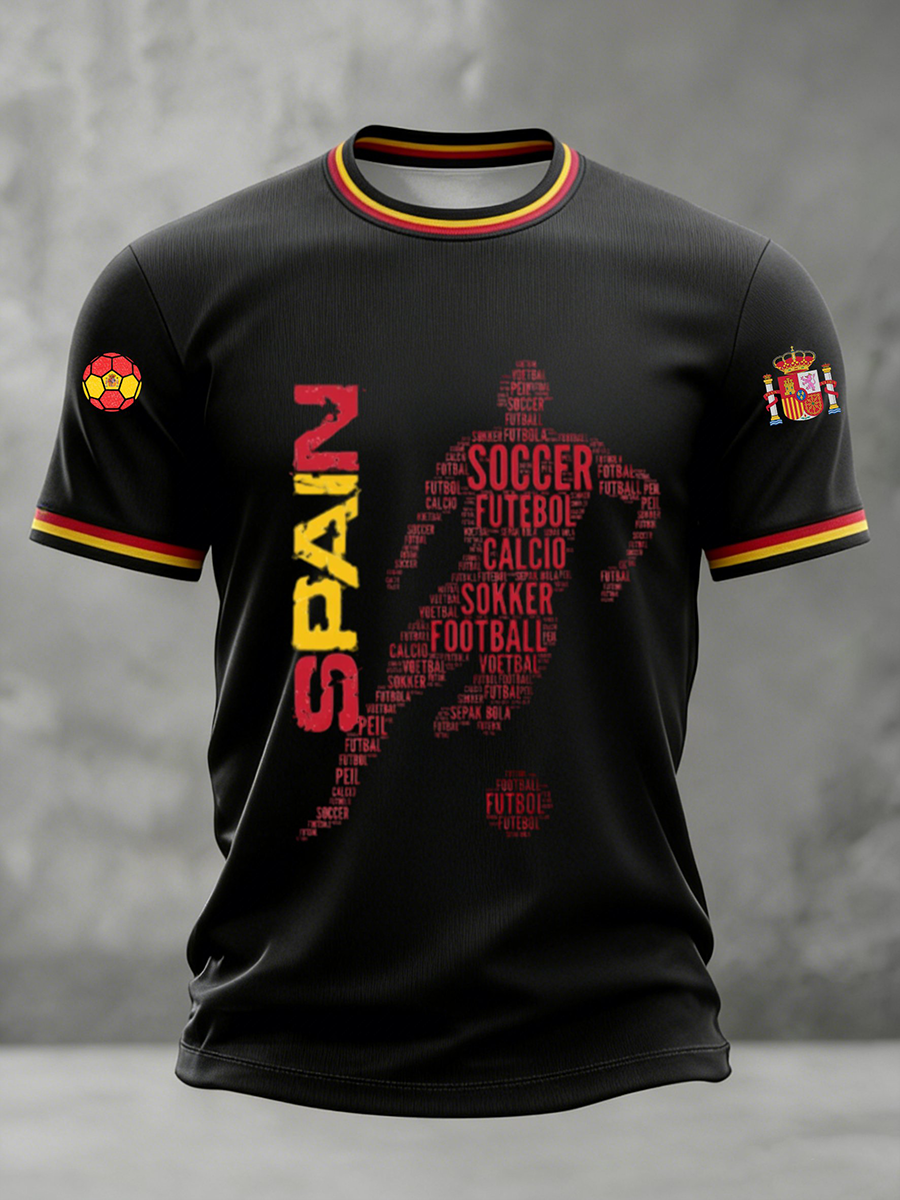 Camiseta de manga corta de fútbol de España para hombre