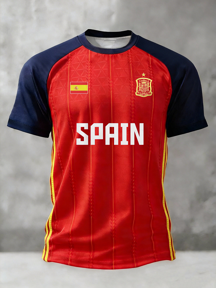 Camiseta de manga corta de fútbol de España para hombre