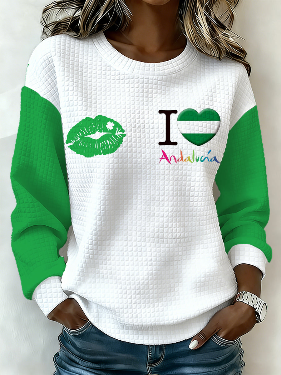 Sudadera de mujer con estampado andaluz