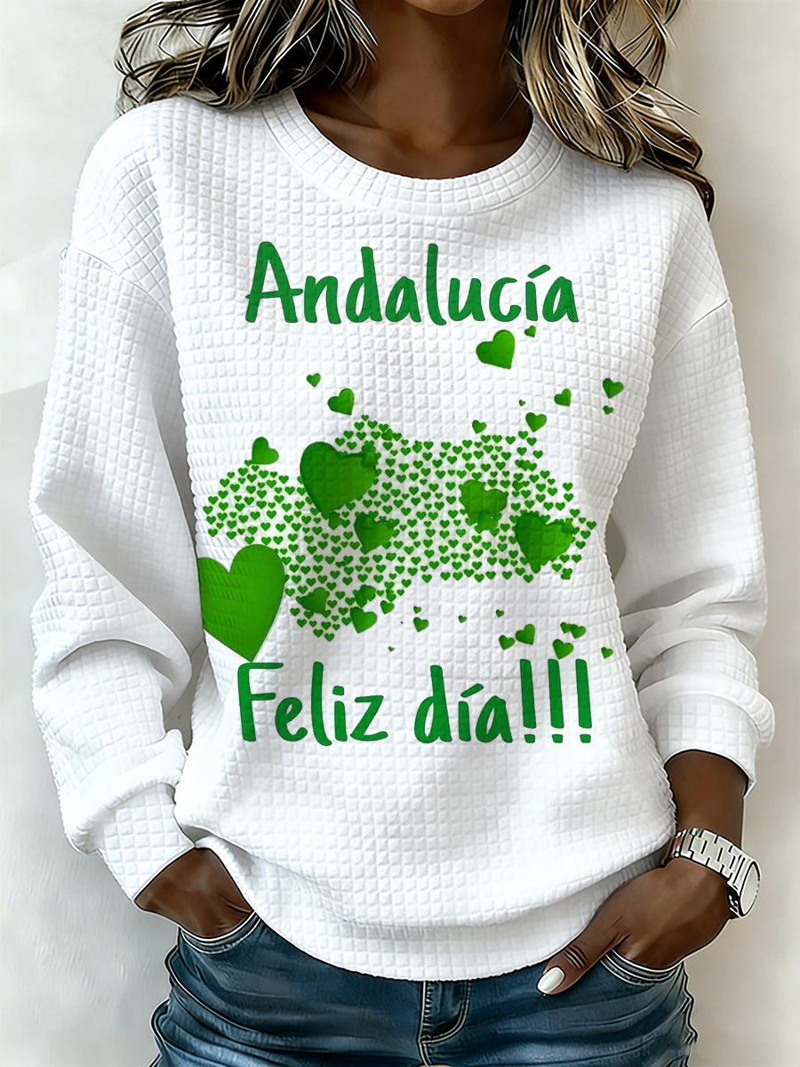 Sudadera de mujer con estampado andaluz