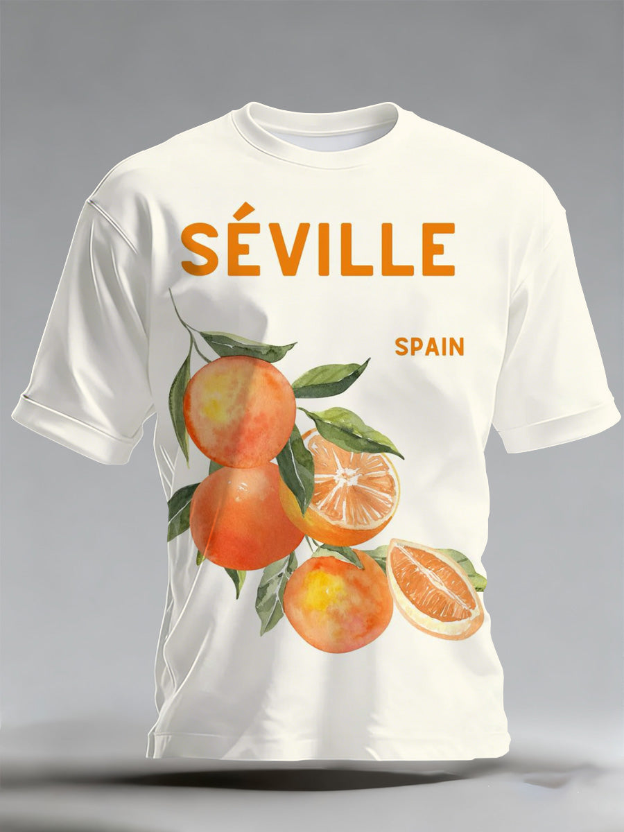 Camiseta con estampado de vacaciones andaluz para hombre
