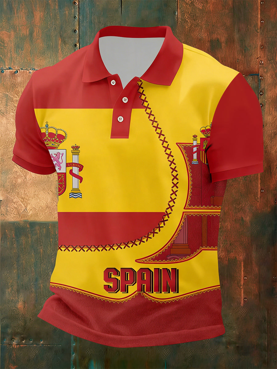 Camisa impresa española de los hombres
