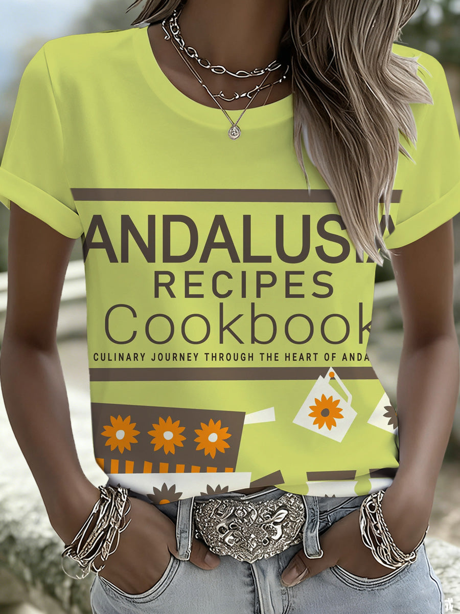 Camiseta de mujer con estampado andaluz