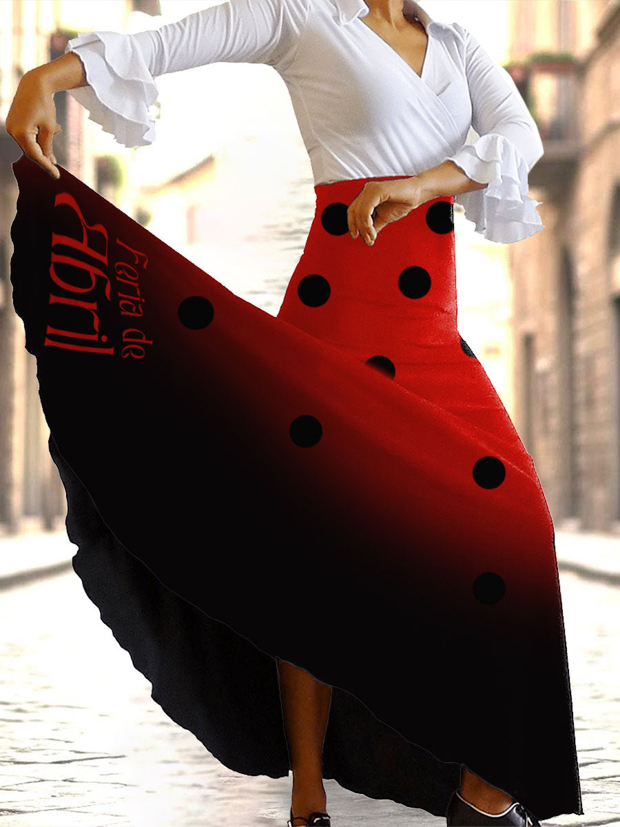 Falda de Mujer Feria de Abril Art Printed