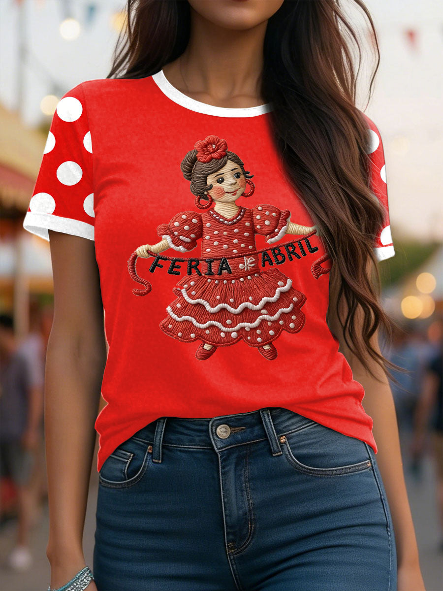 Camiseta de mujer Feria de Abril Art Printed