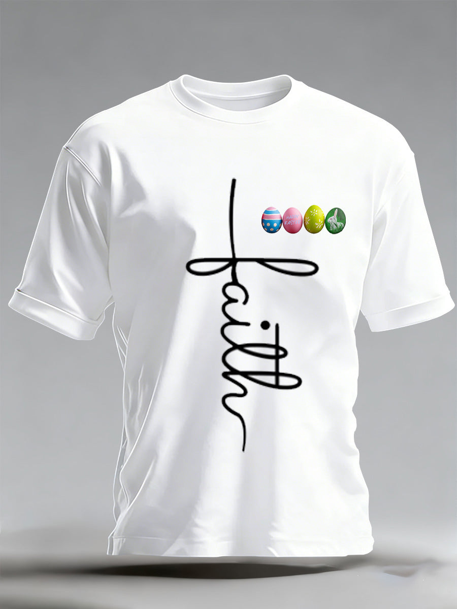 Camiseta impresa conmemorativa de Pascua de los hombres