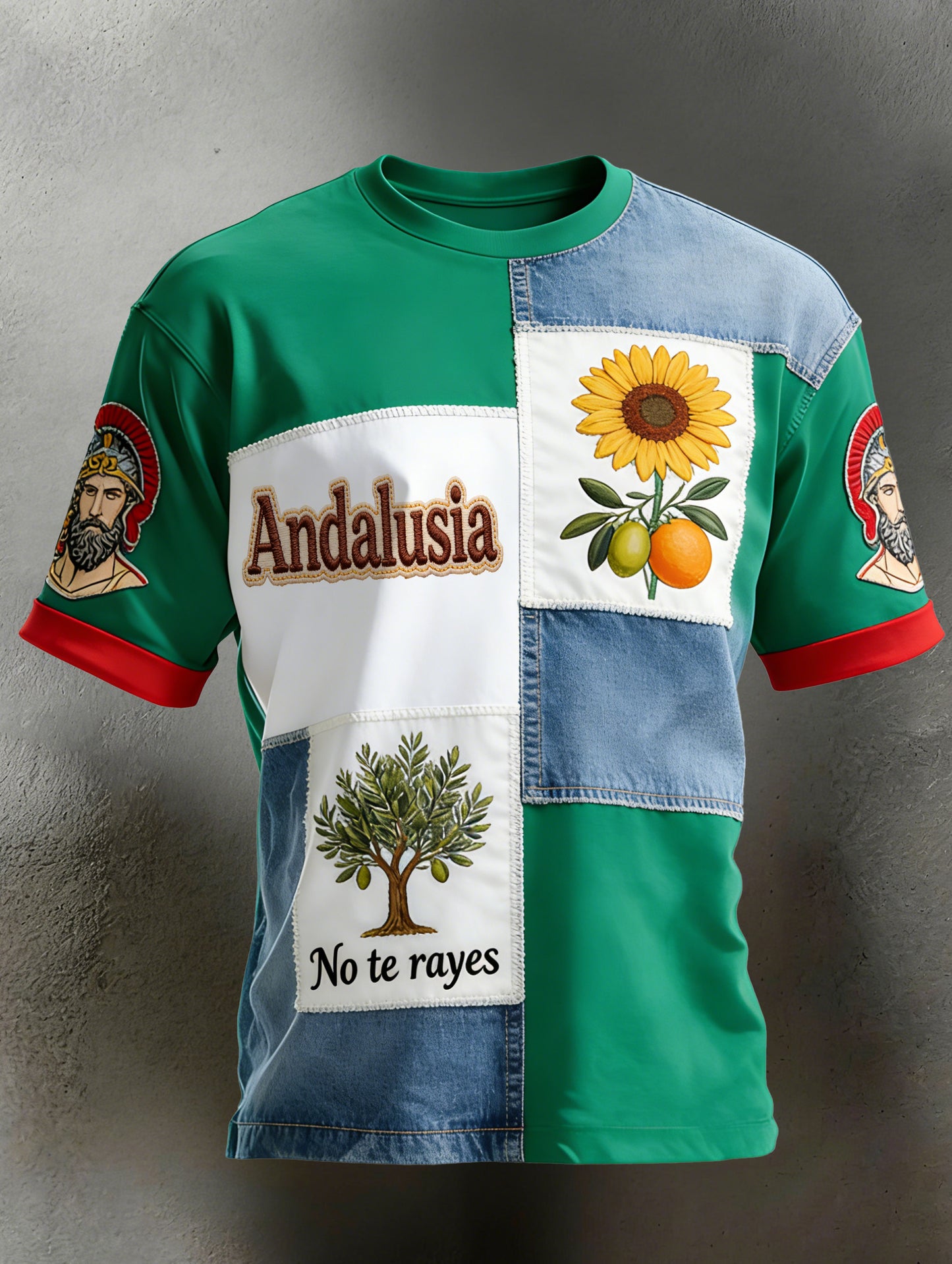 Camiseta para hombre con estampado artístico de inspiración andaluza